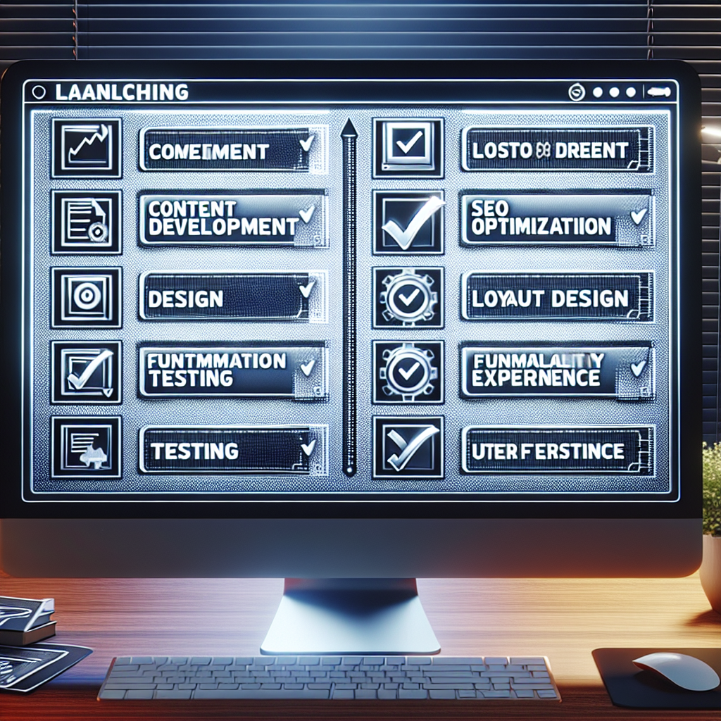 Checklist antes de lanzar una página web profesional en pantalla digital
