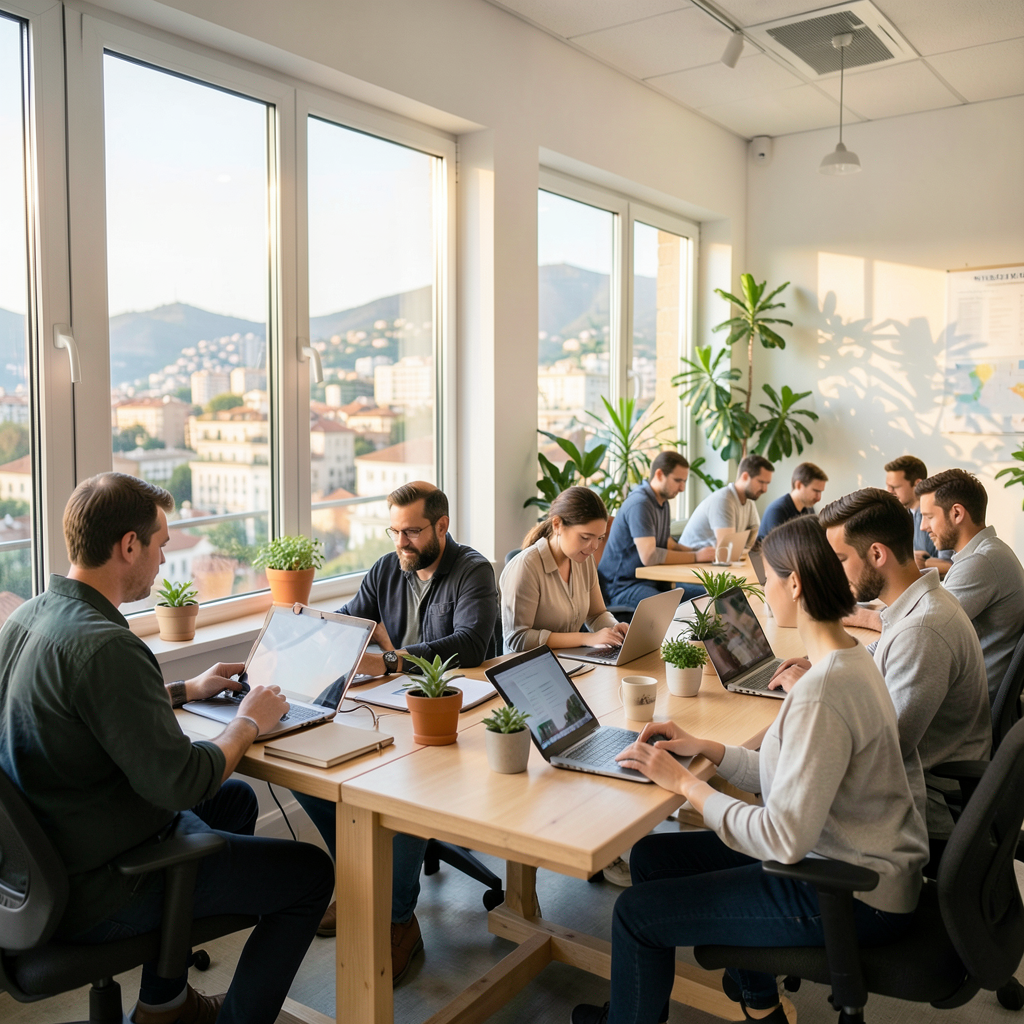entrada-mask4 Profesionales colaborando: transformación digital y nuevas tecnologías en el mundo del trabajo en Alicante